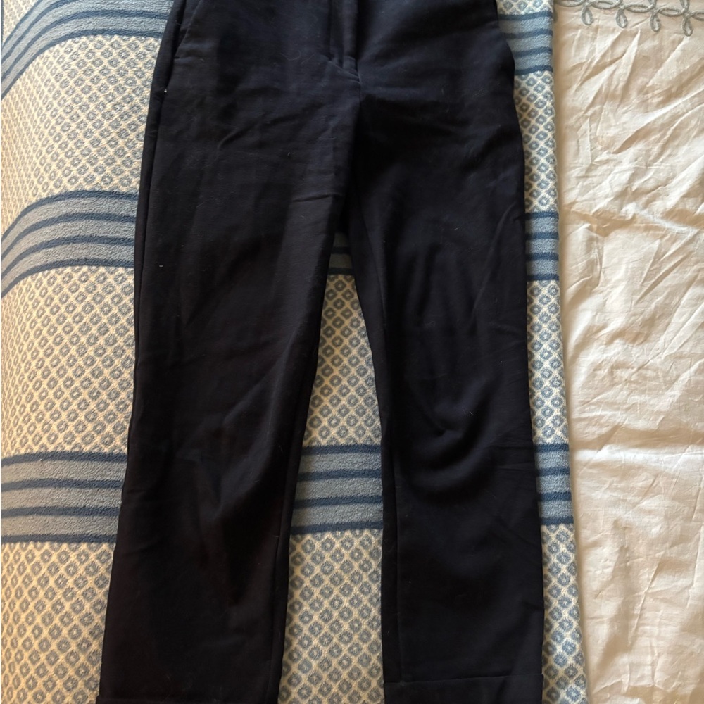 Ann Taylor Size 0 Midnight Cuffed Straight Leg Pants